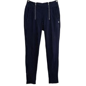 Scotch & Soda Modern Classic Navy & White Striped Zipper Front Pant